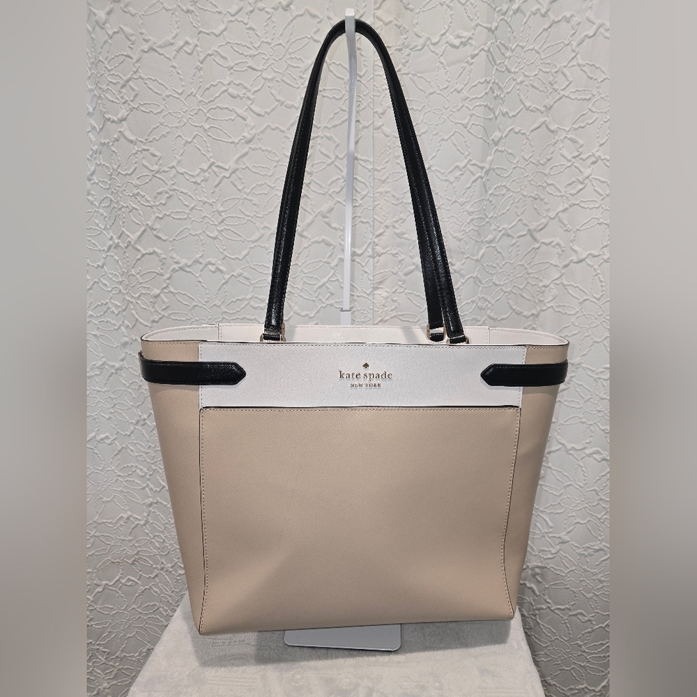 Kate Spade Beige and Black Tote Bag